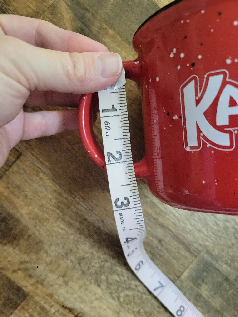 Red Speckled Ceramic Coffee MugKahlua Red Coffee Mug Cup Ceramic Embossed Logo